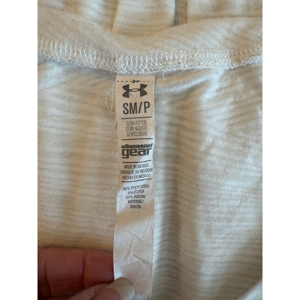 Under Armour Allseason Gear White Long Sleeve Athletic Gym Top SM Workout Layer‎ - Picture 8 of 11